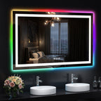 Specchio da bagno antiappannamento retroilluminato RGB e frontale a LED