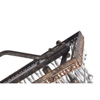 Lampada da cucina rettangolare a 6 luci in bronzo antico con cristalli pendenti - Bronzo antico