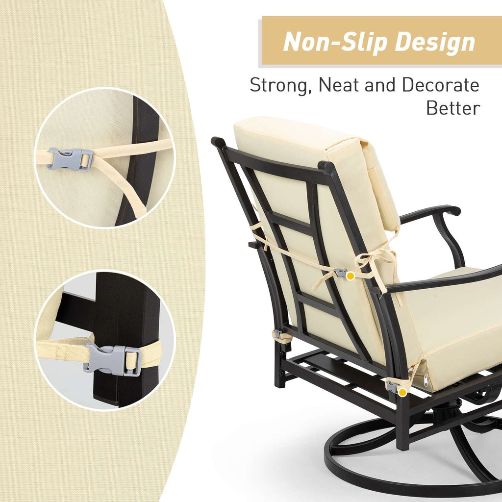 Set di 4 cuscini per sedia con schienale alto Aoodor Patio, 46x21x4 pollici (solo cuscini)