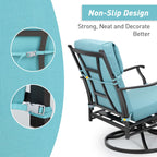 Set di 4 cuscini per sedia con schienale alto Aoodor Patio, 46x21x4 pollici (solo cuscini)