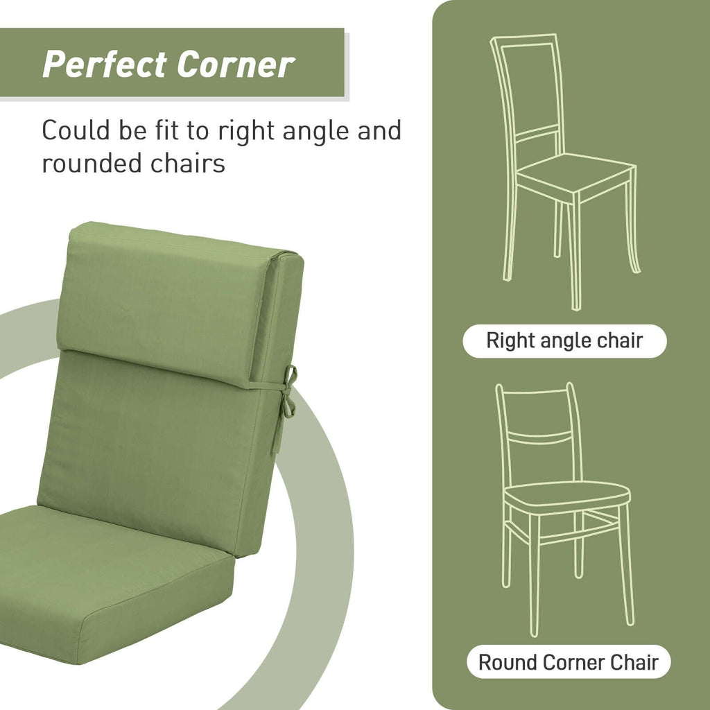 Set di 4 cuscini per sedia con schienale alto Aoodor Patio, 46x21x4 pollici (solo cuscini)