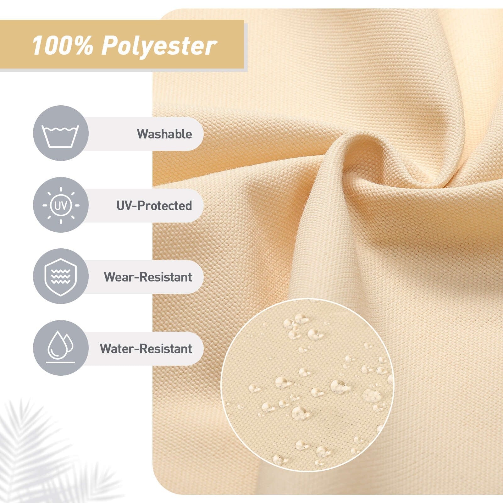 Set di 4 cuscini per sedia con schienale alto Aoodor Patio, 46x21x4 pollici (solo cuscini)