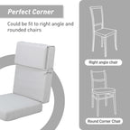 Set di 4 cuscini per sedia con schienale alto Aoodor Patio, 46x21x4 pollici (solo cuscini)