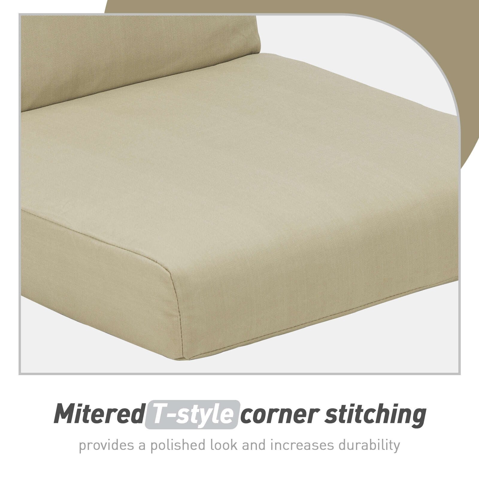 Set di 4 cuscini per sedia con schienale alto Aoodor Patio, 46x21x4 pollici (solo cuscini)