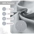 Set di 4 cuscini per sedia con schienale alto Aoodor Patio, 46x21x4 pollici (solo cuscini)