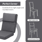 Set di 4 cuscini per sedia con schienale alto Aoodor Patio, 46x21x4 pollici (solo cuscini)