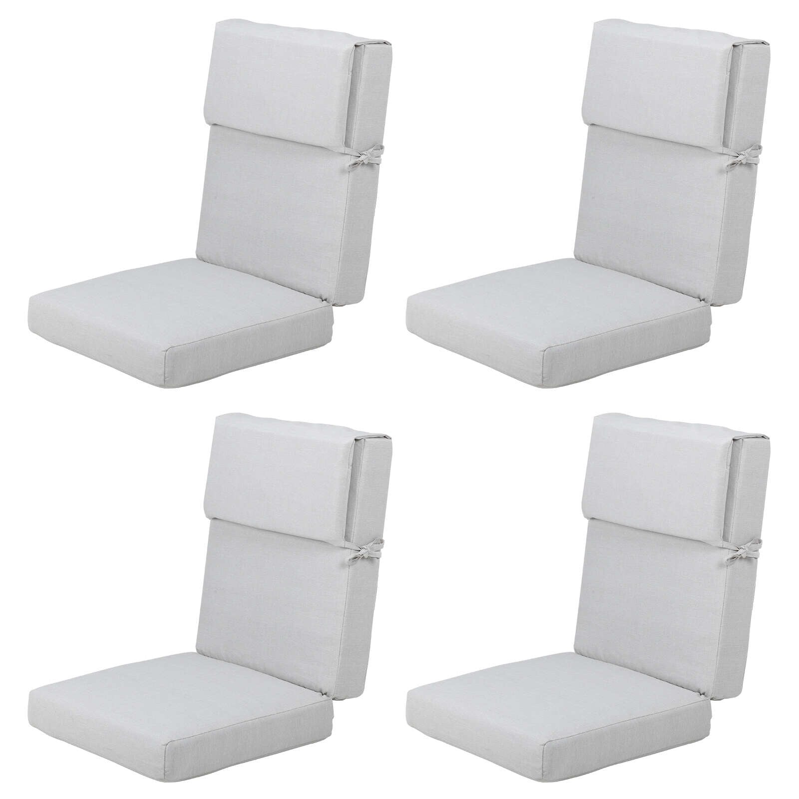Set di 4 cuscini per sedia con schienale alto Aoodor Patio, 46x21x4 pollici (solo cuscini)