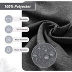 Set di 4 cuscini per sedia con schienale alto Aoodor Patio, 46x21x4 pollici (solo cuscini)