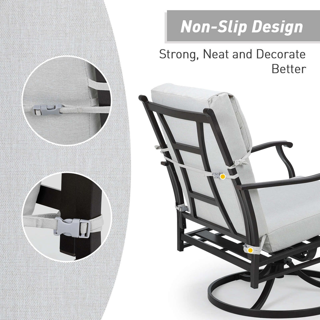 Set di 4 cuscini per sedia con schienale alto Aoodor Patio, 46x21x4 pollici (solo cuscini)