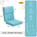 Set di 4 cuscini per sedia con schienale alto Aoodor Patio, 46x21x4 pollici (solo cuscini)