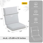 Set di 4 cuscini per sedia con schienale alto Aoodor Patio, 46x21x4 pollici (solo cuscini)