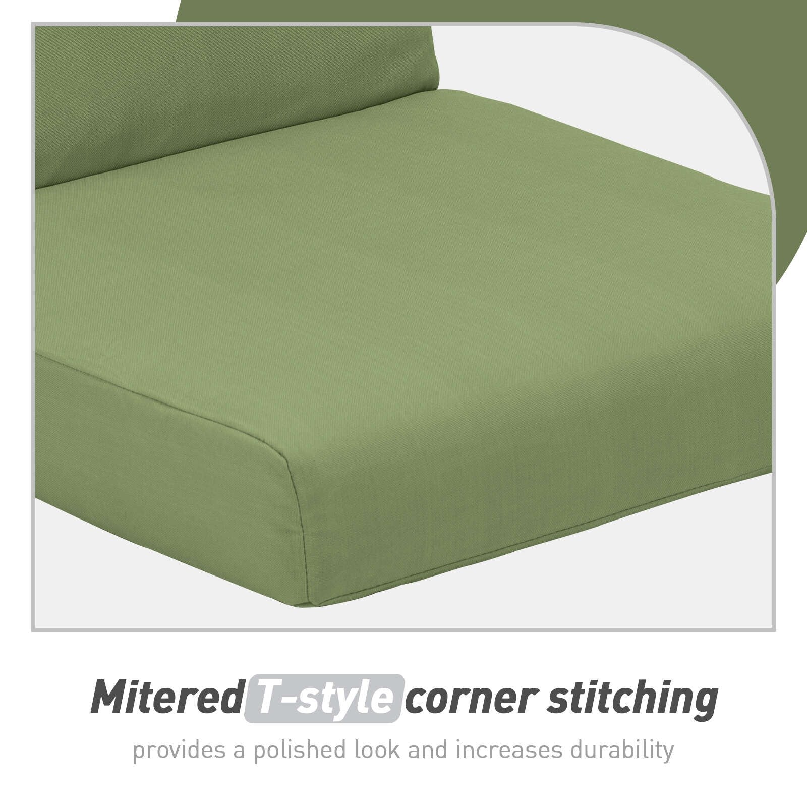 Set di 4 cuscini per sedia con schienale alto Aoodor Patio, 46x21x4 pollici (solo cuscini)