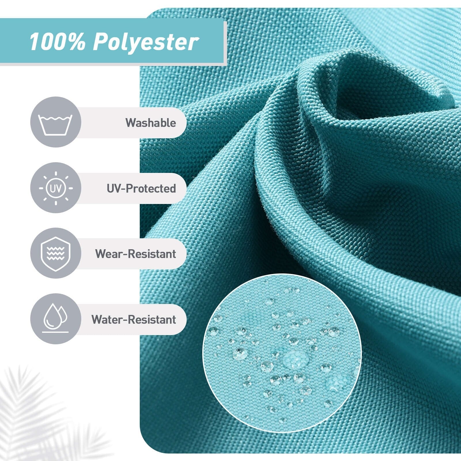 Set di 4 cuscini per sedia con schienale alto Aoodor Patio, 46x21x4 pollici (solo cuscini)