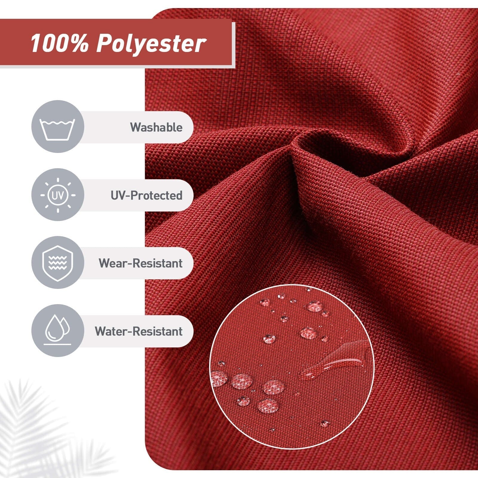 Set di 4 cuscini per sedia con schienale alto Aoodor Patio, 46x21x4 pollici (solo cuscini)