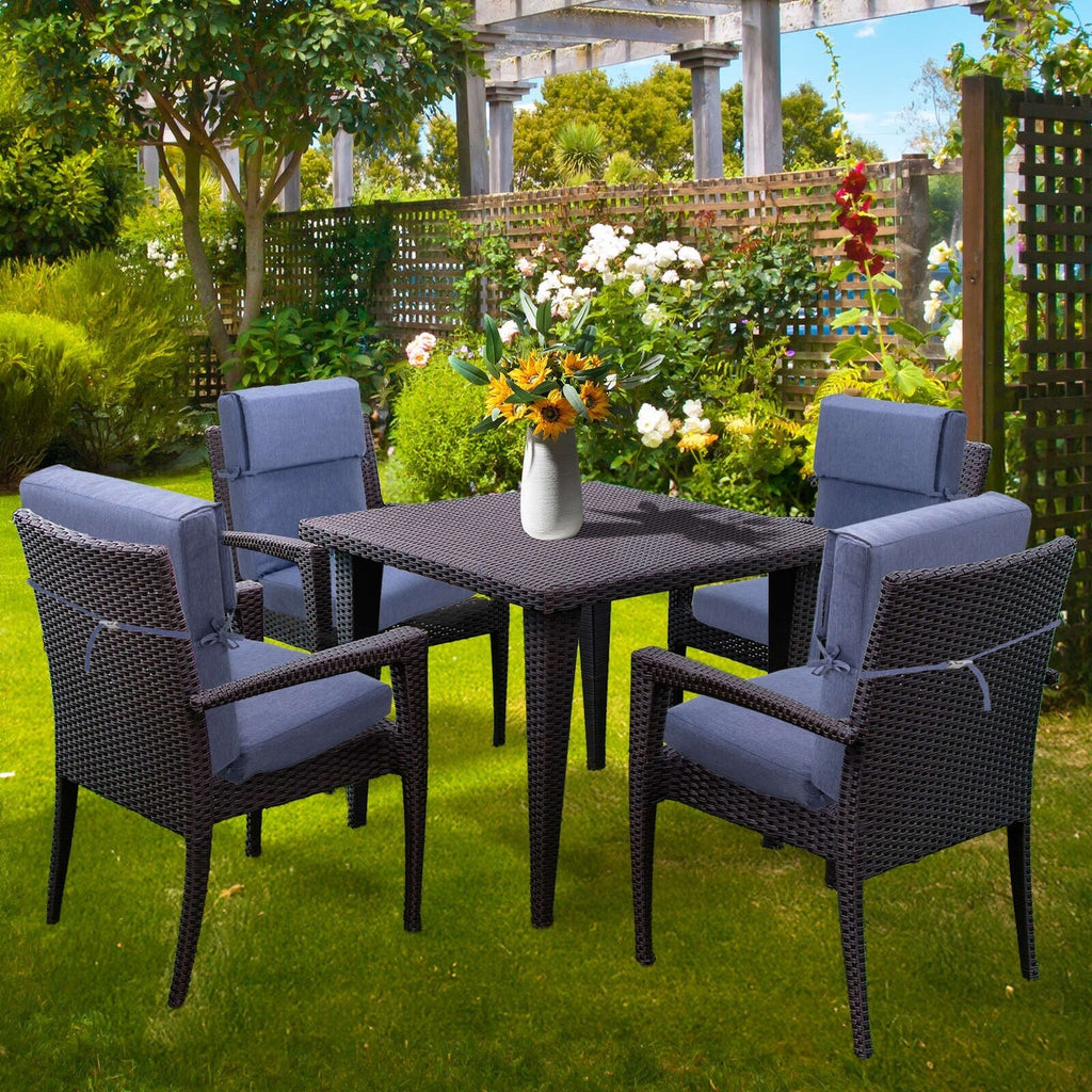 Set di 4 cuscini per sedia con schienale alto Aoodor Patio, 46x21x4 pollici (solo cuscini)