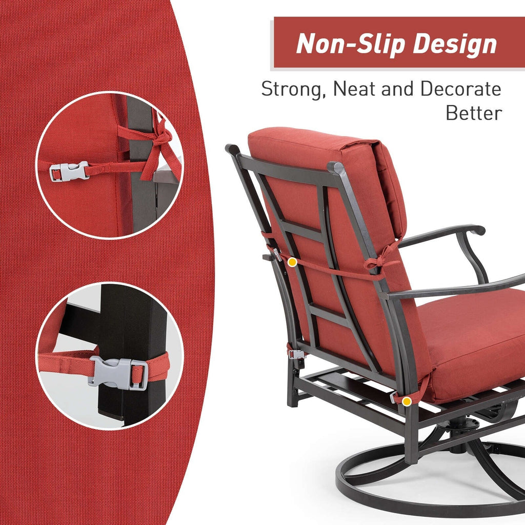 Set di 4 cuscini per sedia con schienale alto Aoodor Patio, 46x21x4 pollici (solo cuscini)