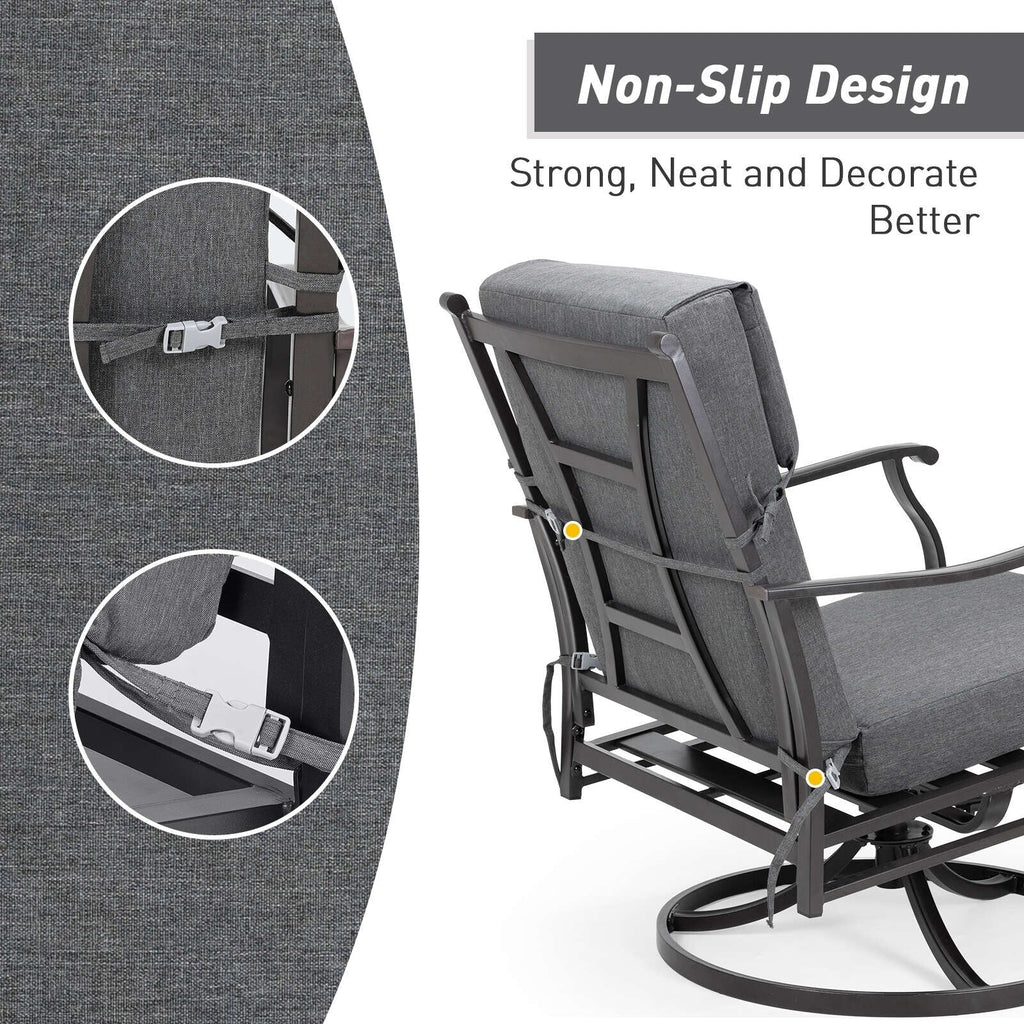 Set di 4 cuscini per sedia con schienale alto Aoodor Patio, 46x21x4 pollici (solo cuscini)