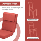 Set di 4 cuscini per sedia con schienale alto Aoodor Patio, 46x21x4 pollici (solo cuscini)