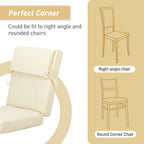 Set di 4 cuscini per sedia con schienale alto Aoodor Patio, 46x21x4 pollici (solo cuscini)