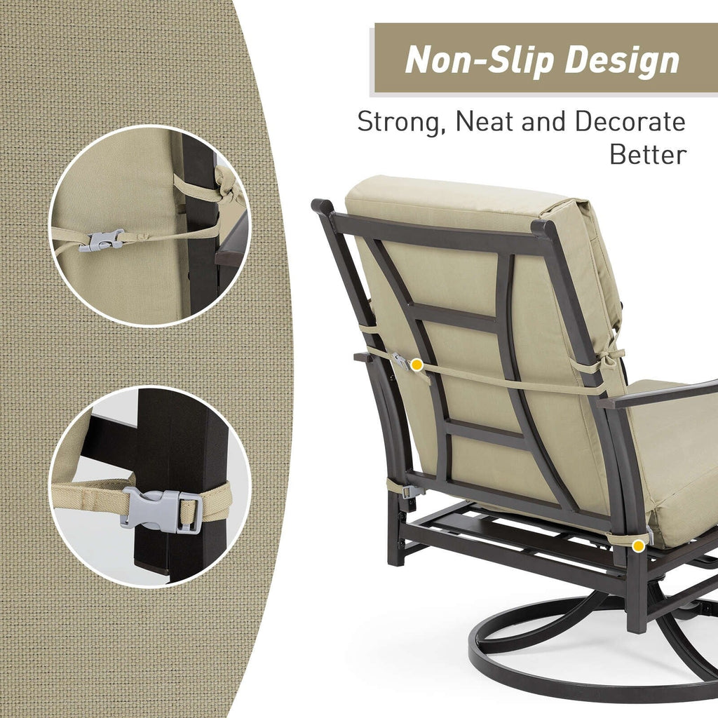 Set di 4 cuscini per sedia con schienale alto Aoodor Patio, 46x21x4 pollici (solo cuscini)