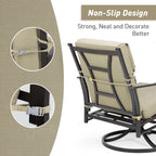 Set di 4 cuscini per sedia con schienale alto Aoodor Patio, 46x21x4 pollici (solo cuscini)