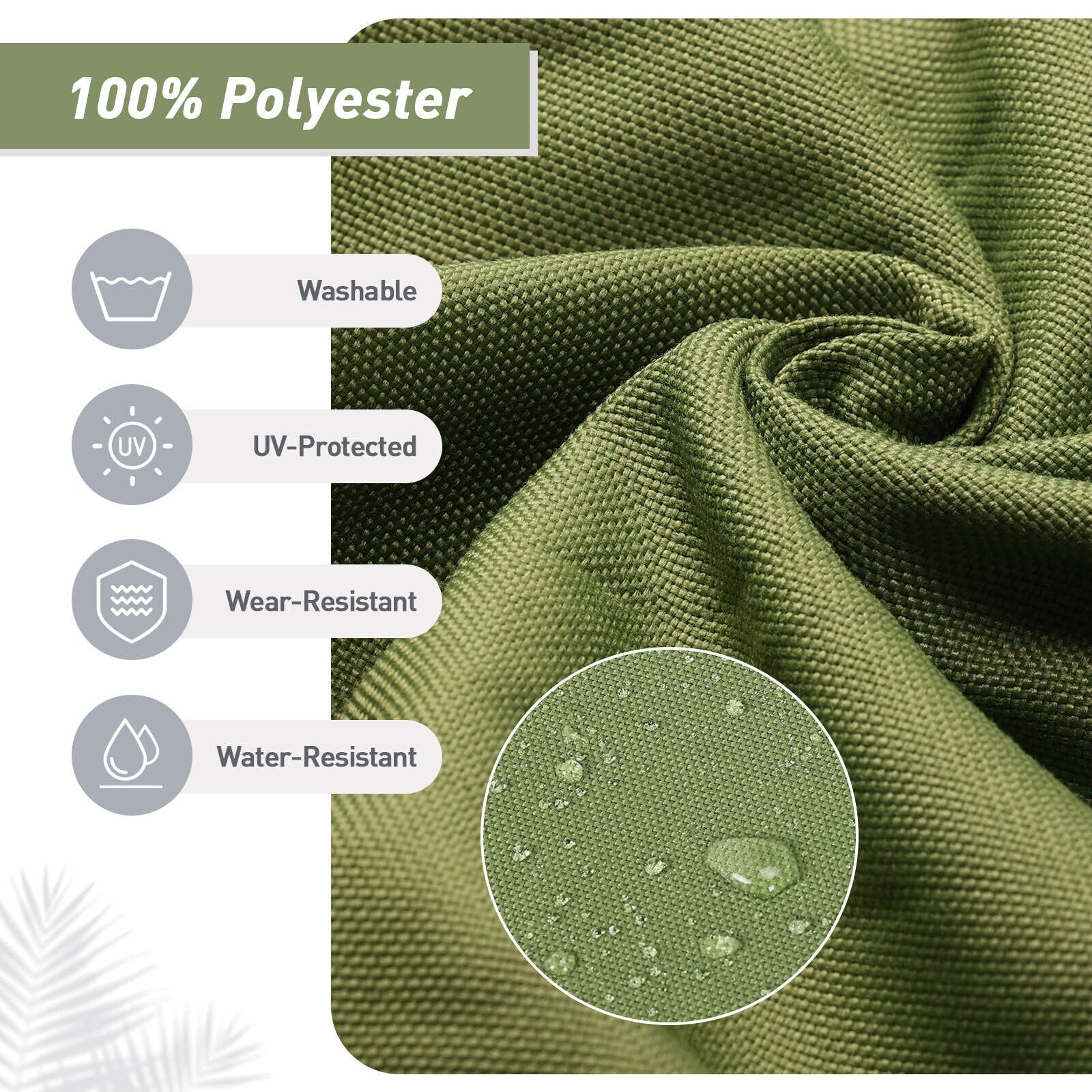 Set di 4 cuscini per sedia con schienale alto Aoodor Patio, 46x21x4 pollici (solo cuscini)