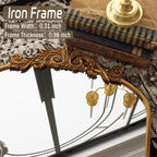 Specchio a figura intera ad arco con motivo floreale barocco