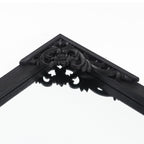 Specchio da pavimento intagliato in legno massello a tutta lunghezza ad arco