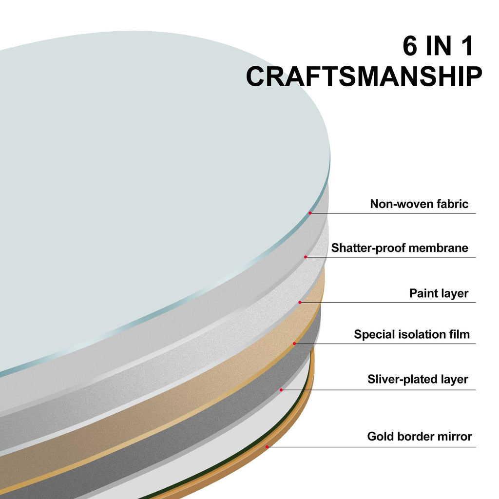 Specchio da pavimento in legno a figura intera ad arco, specchio da parete