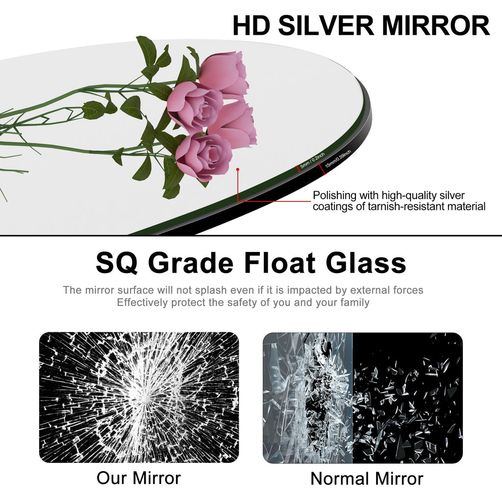 Specchio da pavimento in legno a figura intera ad arco, specchio da parete