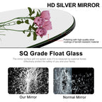 Specchio da pavimento in legno a figura intera ad arco, specchio da parete