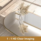 Specchio da pavimento in legno a figura intera ad arco, specchio da parete