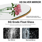 Specchio da pavimento in legno a figura intera ad arco, specchio da parete