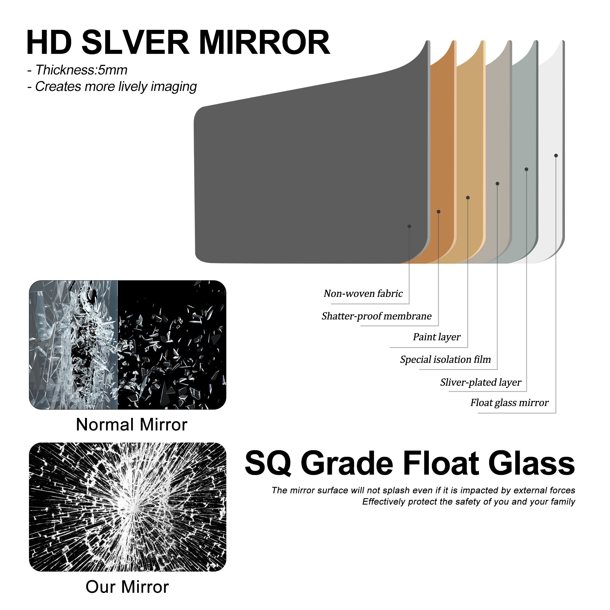 Specchio da pavimento in legno a figura intera ad arco, specchio da parete