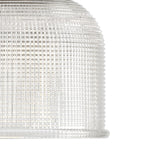 Lampada da bagno in stile costiero con tre luci, in cromo lucido e vetro prismatico trasparente doppio, collezione Archie - 8,75 x 26,25 x 7,25