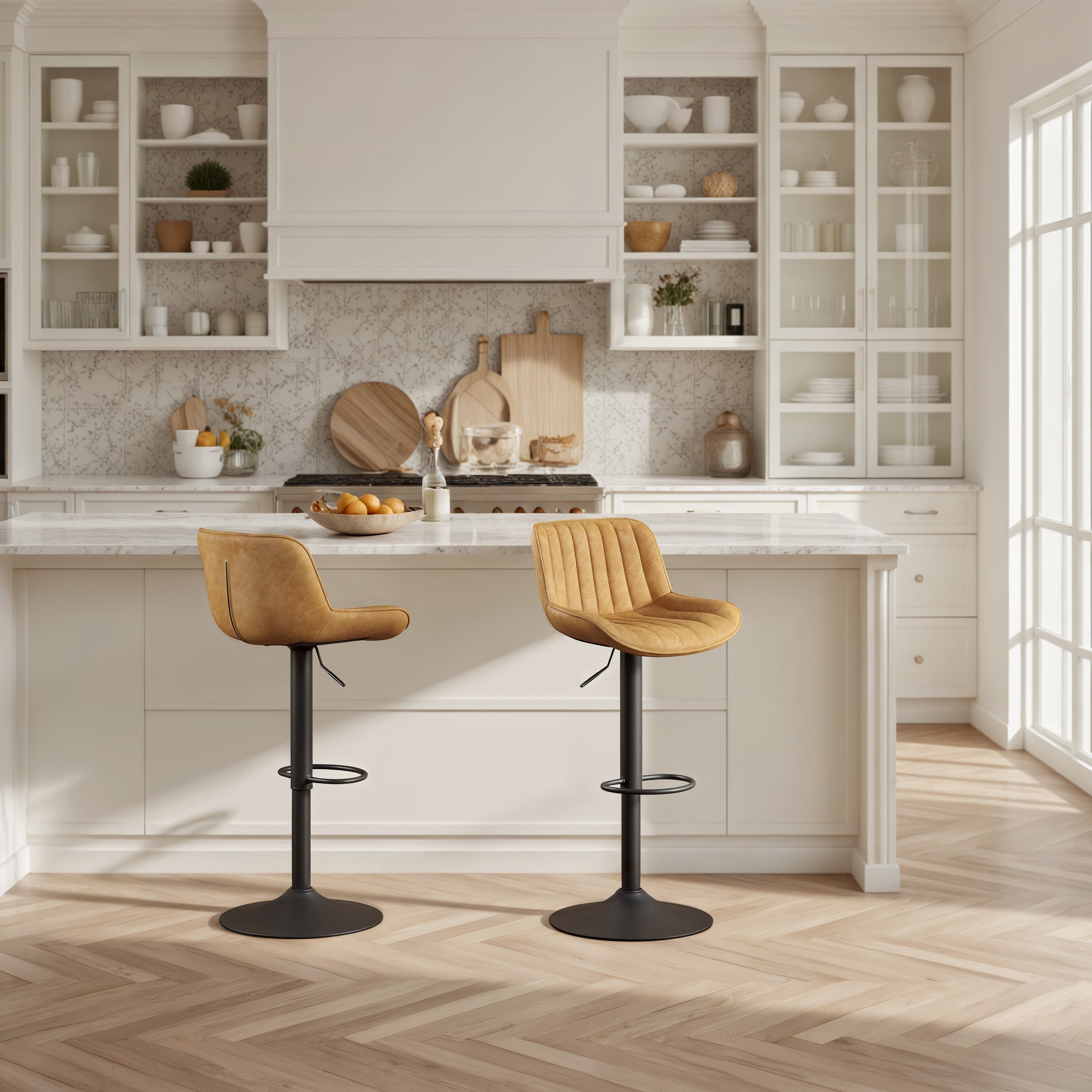 Sgabello da bar girevole regolabile in altezza Art Leon, set da 2