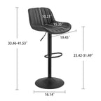 Sgabello da bar girevole regolabile in altezza Art Leon, set da 2