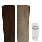 Ventilatore da soffitto Astrid River of Goods in bronzo lucidato a olio multicolore e vetro colorato a 3 luci da 52 pollici - 52 x 52 x 14,75/19,75