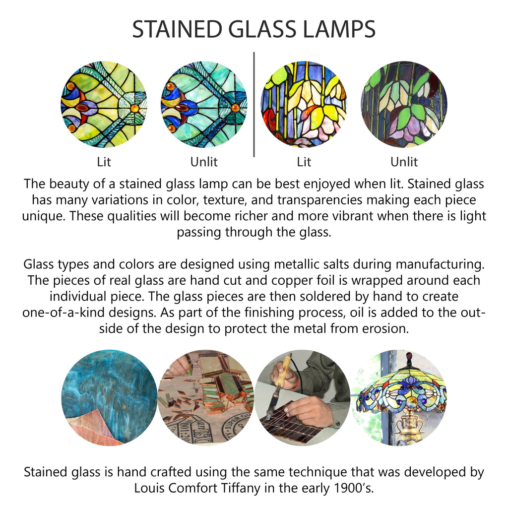 Ventilatore da soffitto Astrid River of Goods in bronzo lucidato a olio multicolore e vetro colorato a 3 luci da 52 pollici - 52 x 52 x 14,75/19,75