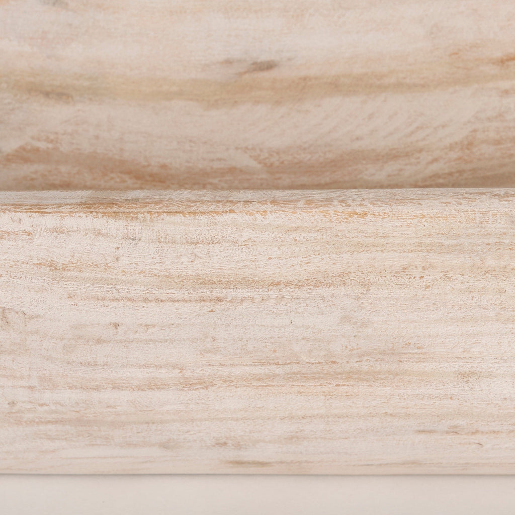 Ciotola Athena Extra Large Oblong in legno di recupero nero-marrone - 26,0 L x 10,0 W x 7,0 H