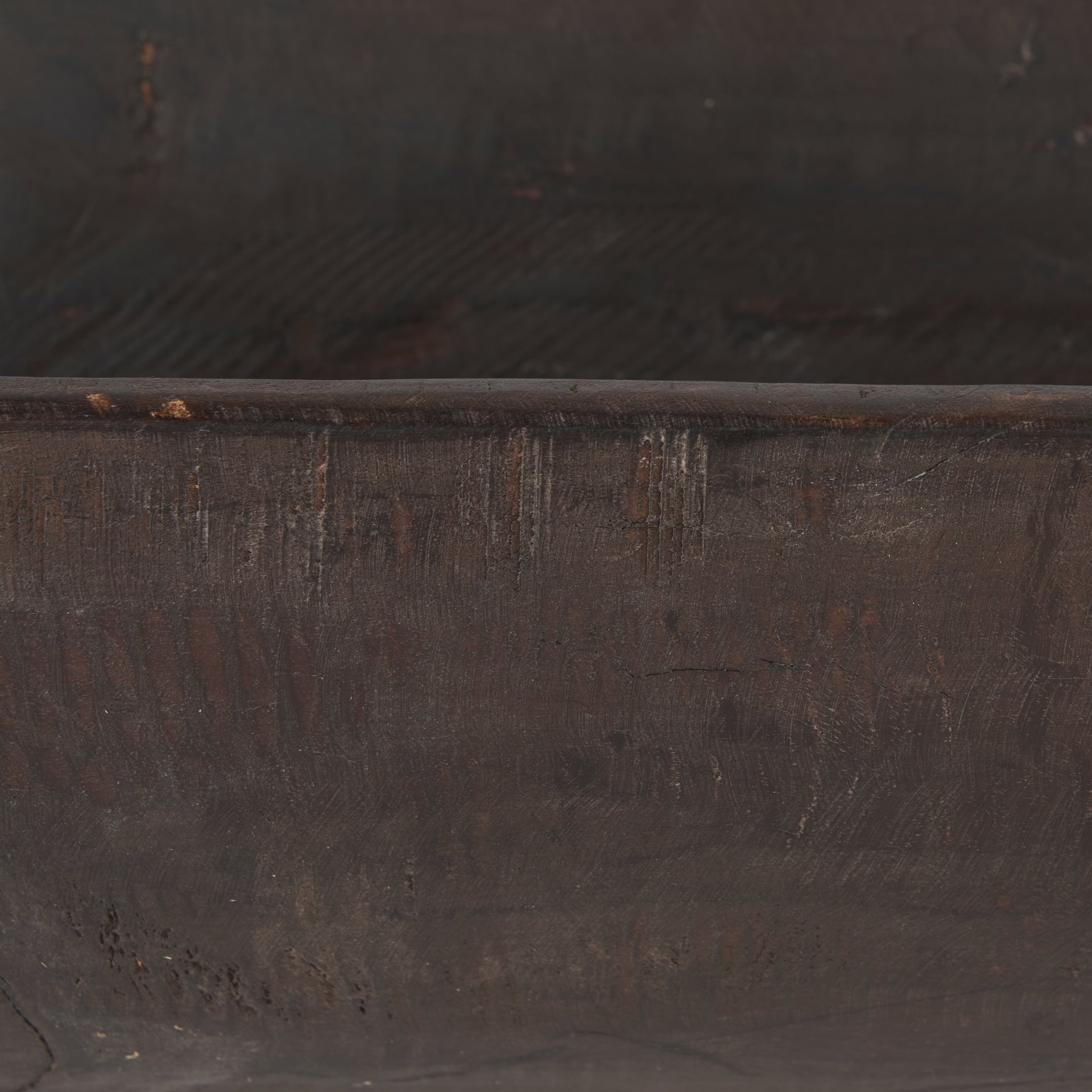 Ciotola Athena Extra Large Oblong in legno di recupero nero-marrone - 26,0 L x 10,0 W x 7,0 H