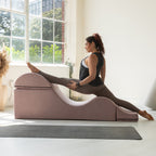Chaise longue convertibile Avana Kami / Yoga e massaggio - Pouf 2 in 1 con poltrona yoga pieghevole nascosta, microvelluto - N/D