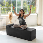 Chaise longue convertibile Avana Kami / Yoga e massaggio - Pouf 2 in 1 con poltrona yoga pieghevole nascosta, microvelluto - N/D