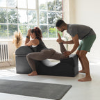 Chaise longue convertibile Avana Kami / Yoga e massaggio - Pouf 2 in 1 con poltrona yoga pieghevole nascosta, microvelluto - N/D