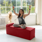 Chaise longue convertibile Avana Kami / Yoga e massaggio - Pouf 2 in 1 con poltrona yoga pieghevole nascosta, microvelluto - N/D