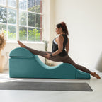 Chaise longue convertibile Avana Kami / Yoga e massaggio - Pouf 2 in 1 con poltrona yoga pieghevole nascosta, microvelluto - N/D
