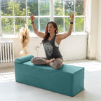 Chaise longue convertibile Avana Kami / Yoga e massaggio - Pouf 2 in 1 con poltrona yoga pieghevole nascosta, microvelluto - N/D