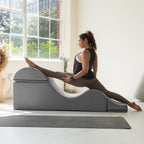 Chaise longue convertibile Avana Kami / Yoga e massaggio - Pouf 2 in 1 con poltrona yoga pieghevole nascosta, microvelluto - N/D