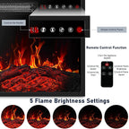 Camino elettrico BOSSIN 43 con mensola, inserto per camino elettrico da 23 pollici, mobile porta TV indipendente con camino in legno