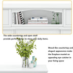 Camino elettrico BOSSIN 43 con mensola, inserto per camino elettrico da 23 pollici, mobile porta TV indipendente con camino in legno